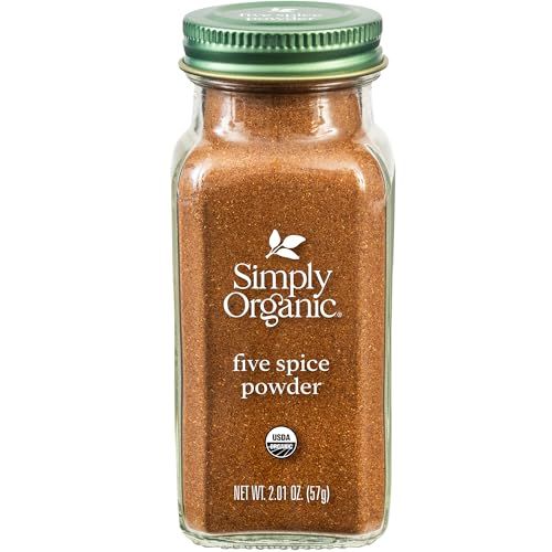 Simply Organic Five Spice Powder, 2.01 Ounce, Cinnamon, Fennel Seed, Cloves, Star Anise &amp; White Pepper, Non GMO, Kosher