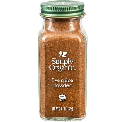 Simply Organic Five Spice Powder, 2.01 Ounce, Cinnamon, Fennel Seed, Cloves, Star Anise &amp; White Pepper, Non GMO, Kosher