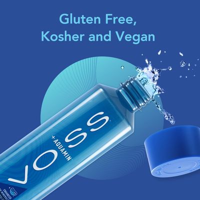 VOSS Aquamin Enhanced Water Pack of 12 Bottles 850ml Each Purified Hydrating Water 74 Trace Minerals Electrolytes Perfect for Active Lifestyles at the Gym on Hot Days Recycled PET Bottle