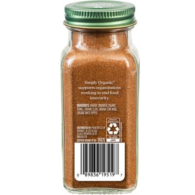 Simply Organic Five Spice Powder, 2.01 Ounce, Cinnamon, Fennel Seed, Cloves, Star Anise &amp; White Pepper, Non GMO, Kosher