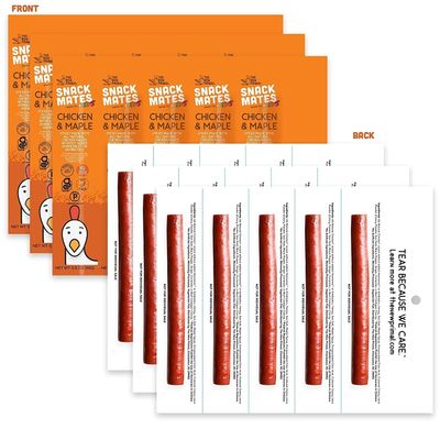 The New Primal Snack Mates Chicken & Maple Sticks, Gluten Free Healthy Snacks for Kids, Low Sugar High Protein Back to School Snacks, Mini Paleo Jerky Meat Stick, 7g Protein, 50 Calories, 15 Pack