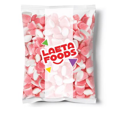 Strawberry Drops Puffy Gummies, It's a Girl Pink Baby Shower Candy (1 Pound Bag)