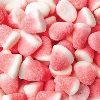 Strawberry Drops Puffy Gummies, It&#39;s a Girl Pink Baby Shower Candy (1 Pound Bag)