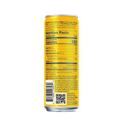 Red Bull Yellow Edition Energy Drink, Tropical, with 114mg Caffeine plus Taurine &amp; B Vitamins, 12 Fl Oz, Pack of 4 Cans
