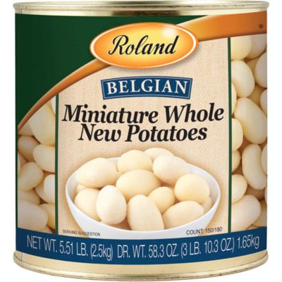 Roland Foods Miniature Whole New Belgian Potatoes, Specialty Imported Food, 5.51 Pound Can, Pack of 2