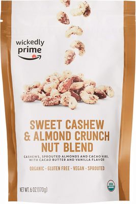 Wickedly Prime Organic Sprouted Nut Blend, Sweet Cashew &amp; Almond Crunch, 6 Ounce