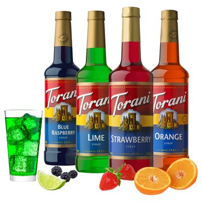 Torani Syrup Variety Pack, Soda Flavors, 25.4 Ounces (Set of 4)