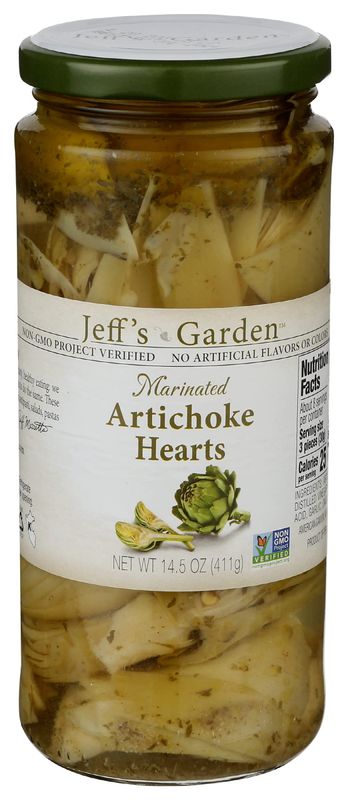 Jeff's Garden Marinated Artichoke Hearts, Gluten Free &amp; Non-GMO, 14.5 Oz (Pack of 6)