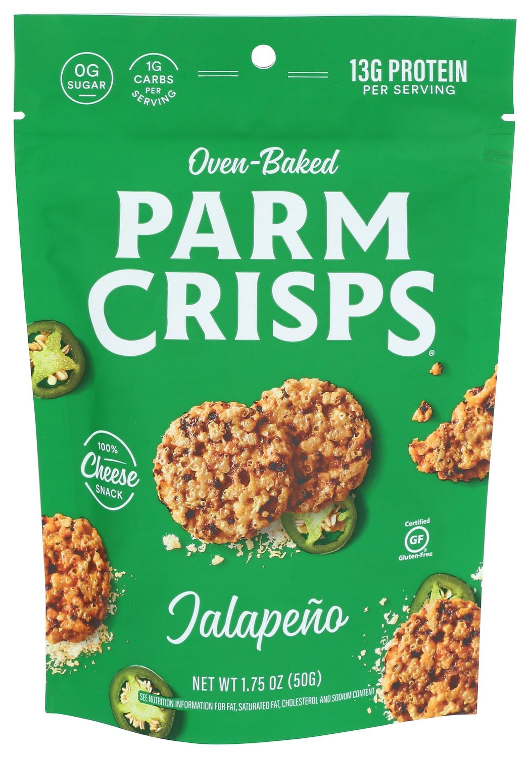 ParmCrisps, Jalapeno, 1.75 Ounce Bag