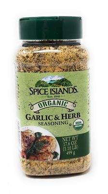 Spice Islands Organic Garlic &amp; Herb Seasoning 17.6oz