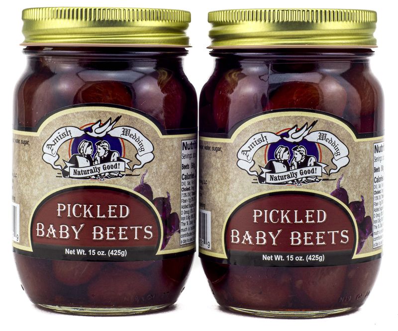 Amish Wedding All Natural Pickled Baby Beets 15 Ounces (Pack of 2)