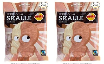 Bubs Skull Cool Cola Liquorice 2 Pack of 90g