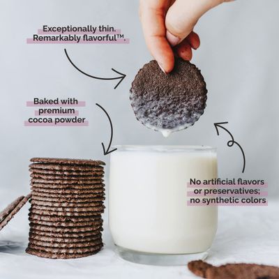 Dewey's Bakery Brownie Crisp Moravian Cookie Thins | No Artificial Flavors, Synthetic Colors or Preservatives | Baked in Small Batches | 9 oz (Pack of 6)