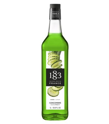 1883 Cucumber Syrup - Flavored Syrup for Hot &amp; Iced Beverages - Gluten-Free, Vegan, Non-GMO, Kosher, Preservative-Free, Made in France | Glass Bottle 1 Liter (33.8 Fl Oz)