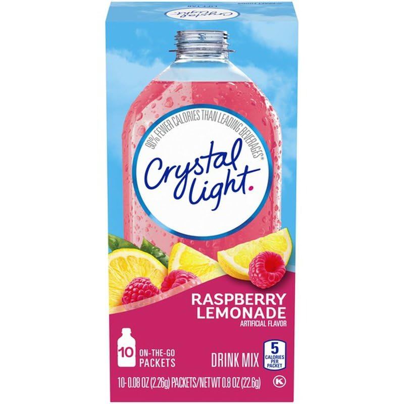 Crystal Light Drink Mix - 2 Boxes - 20 Packets (Raspberry Lemonade)
