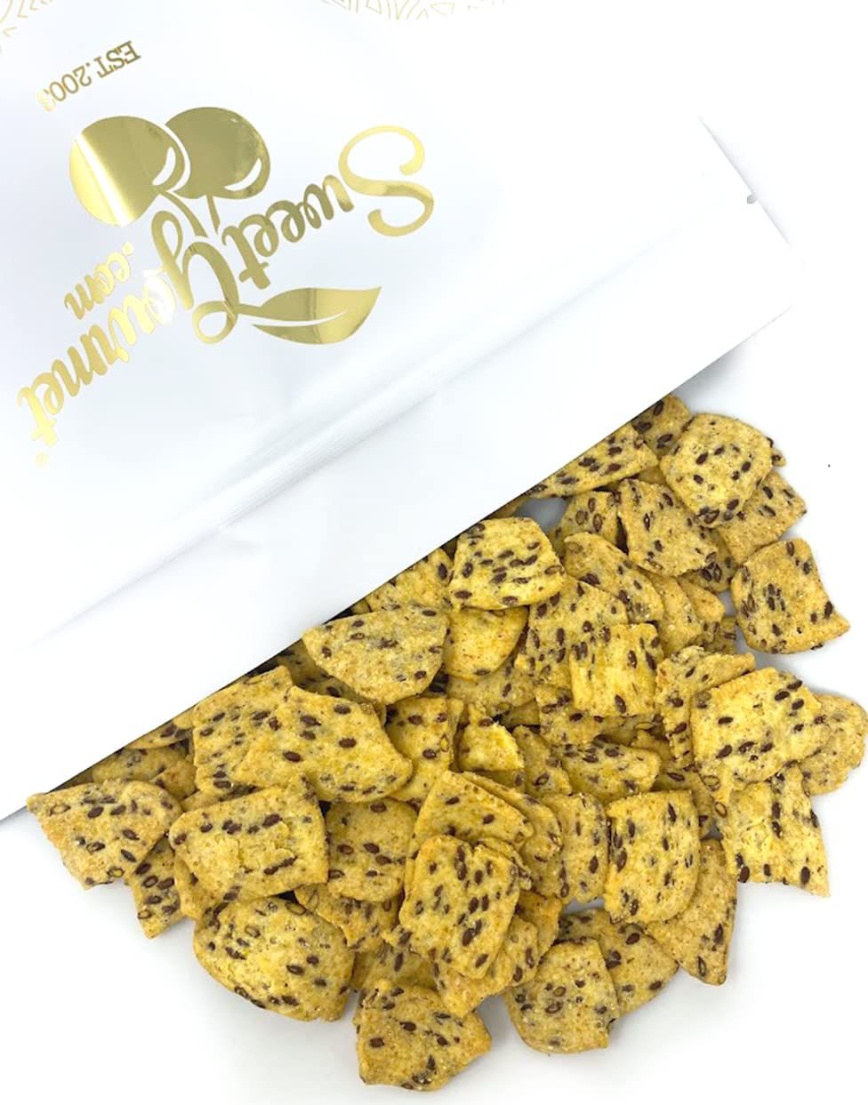 SweetGourmet Salted Corn Chips with Flax Seed | Bulk Value | 2 Pounds