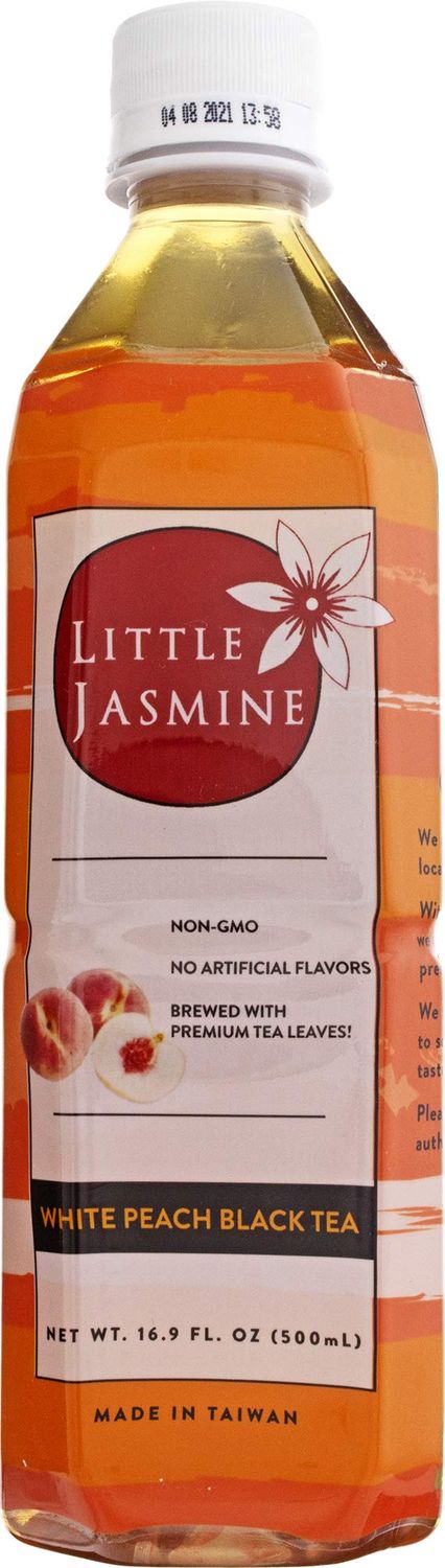 LITTLE JASMINE White Peach Black Tea, 16.9 Fl Oz (Pack of 12)