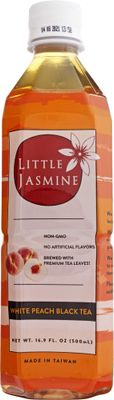 LITTLE JASMINE White Peach Black Tea, 16.9 Fl Oz (Pack of 12)