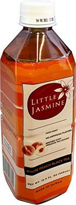 LITTLE JASMINE White Peach Black Tea, 16.9 Fl Oz (Pack of 12)