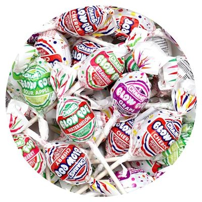 Charms Blow Pops, 5lb Bulk Bag (Approx 115), Assorted Fruit Flavored Bubble Gum Filled Lollipops, Individually Wrapped Bulk Hard Candy, The Hampton Popcorn &amp; Candy Company