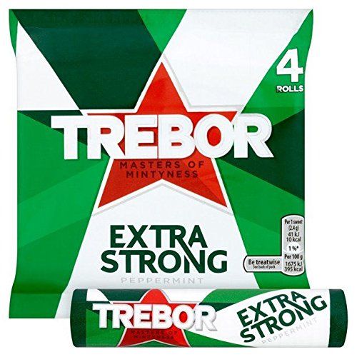 Trebor Extra Strong Peppermint Mints - 4 x 41g