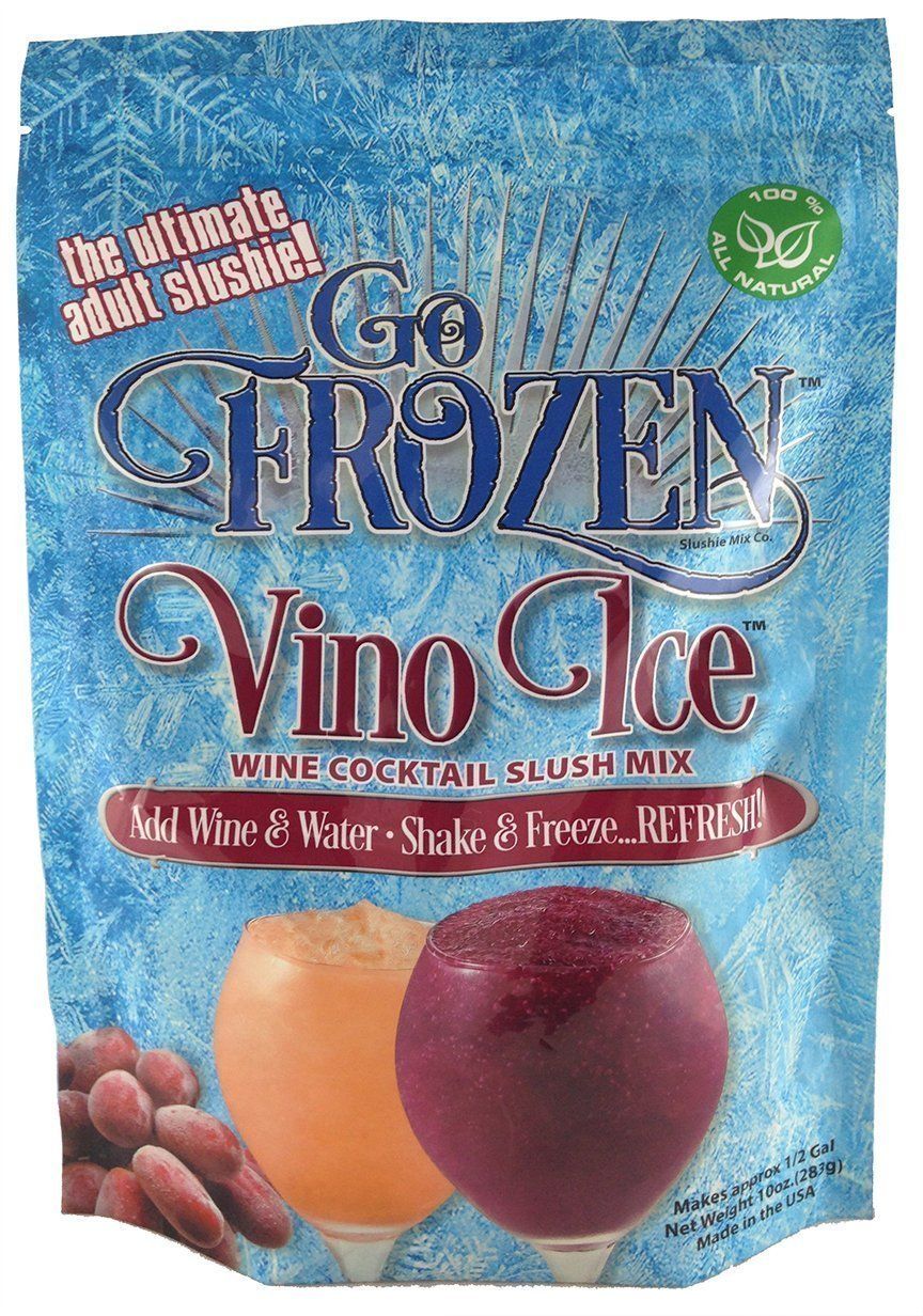 GO FROZEN Vino Ice Frappe-Frose-Wine Slushie and Cocktail Mix/Mixer Kit (Pack of 2)-Drink Mix for Frozen Wine Slushies-Makes Frozen Margaritas, Cosmos, Mimosa, Peach Bellini and Sangria Too