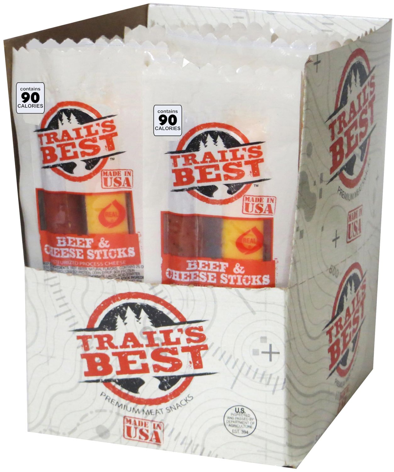 Trail&#39;s Best Twin Beef and Cheese Packs - 1oz Each (20 Count)