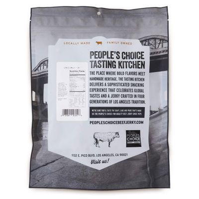People's Choice Beef Jerky - Tasting Kitchen Small Batch - Garlic Ginger - Camping Food, Backpacking Snacks, Road Trip Snacks - High Protein Low Sodium Healthy Snacks - 1 Pound, 16 oz - 1 Bag
