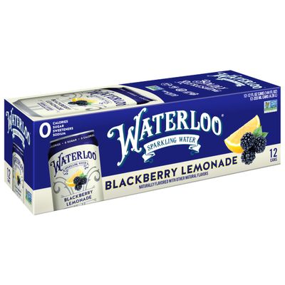 Waterloo Sparkling Water, Blackberry Lemonade Naturally Flavored, 12 Fl Oz Cans, Pack of 12 | Zero Calories | Zero Sugar or Artificial Sweeteners | Zero Sodium