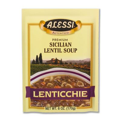 Alessi Autentico Premium Soups, Traditional Flavors, Sicilian Lentil (Sicilian Lentil, 6 Ounce (Pack of 1))