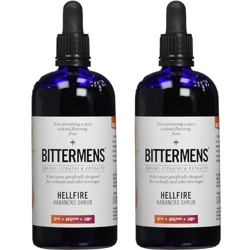 Bittermens Hellfire Habanero Shrub Cocktail Bitters, 5oz (2 Pack) - For Modern Cocktails, A Hot Sauce Specifically Disigned for Cocktails and Other Beverages