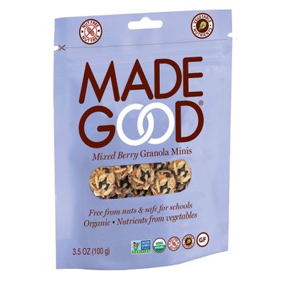 MadeGood Mixed Berry Granola Minis, USDA Certified Organic, Gluten Free &amp; Non-GMO, 3.5 Oz (Pack of 6)