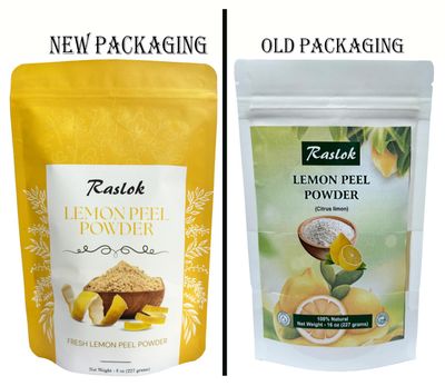 Raslok Lemon Peel Powder | 100% Lemon Peel Juice Freeze Dried Powder | Rich in Natural Vitamin C Fresh Squeezed Lemon Flavor (8 oz)
