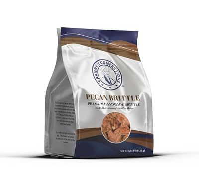 Grannys Confections Handmade Pecan Brittle. Grade A Pecans. Just Like Granny Used to Make. - One Pound (16oz) Bag