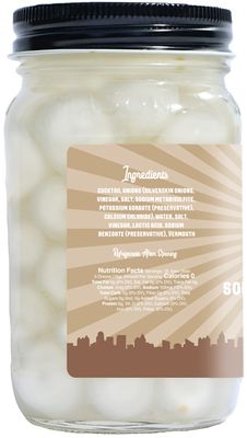 Barrel Roll Bar Essentials Cocktail Onions - Classic Sour Silver Skin Pickled Onions with Vermouth in Salty Vinegar - Gibson, Bloody Mary Cocktail Garnish - Gourmet Drink Ingredients - 16 Ounces