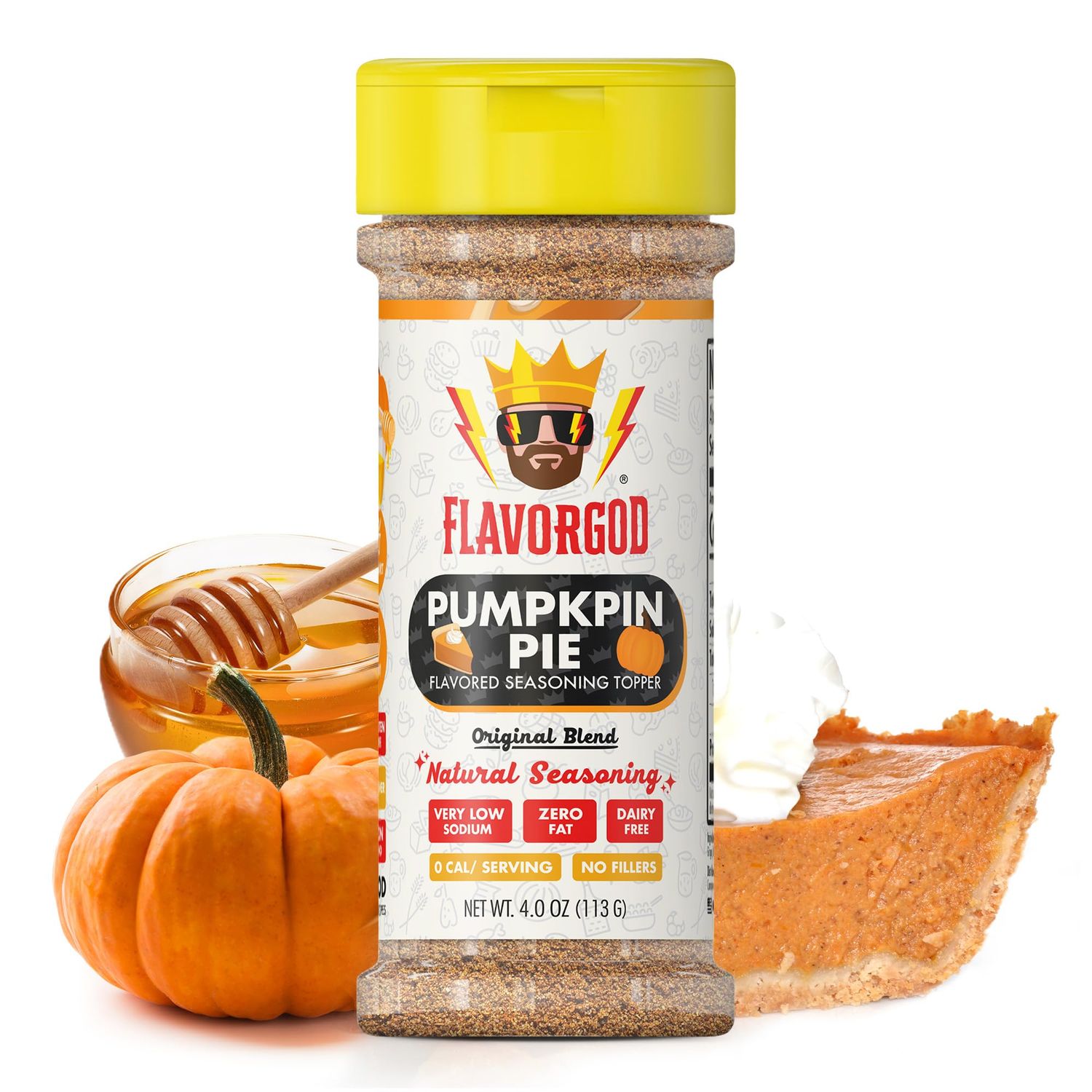 The Original Pumpkin Pie Spice Topper Seasoning Mix by Flavor God 113g