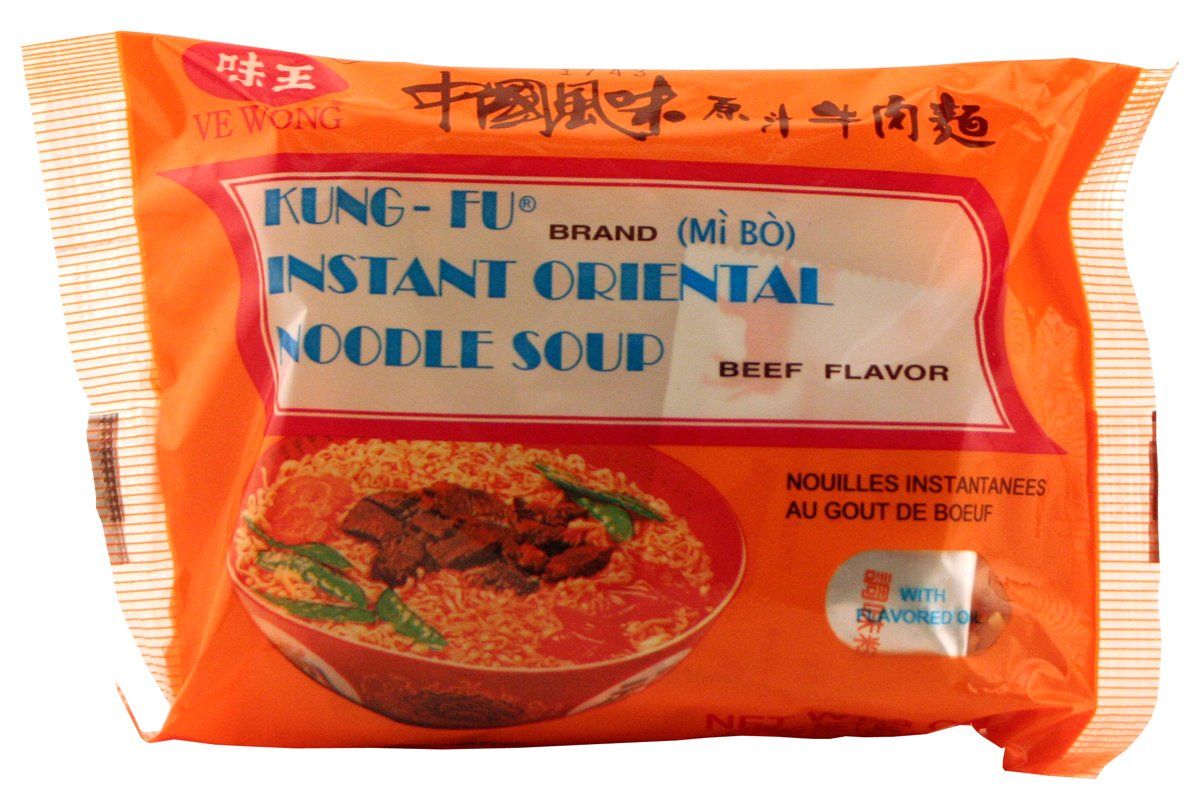 Kung-fu Instant Oriental Noodle Soup Beef Flavor (Mi Bo) - 3 Oz [Pack of 30]