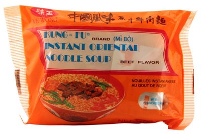Kung-fu Instant Oriental Noodle Soup Beef Flavor (Mi Bo) - 3 Oz [Pack of 30]