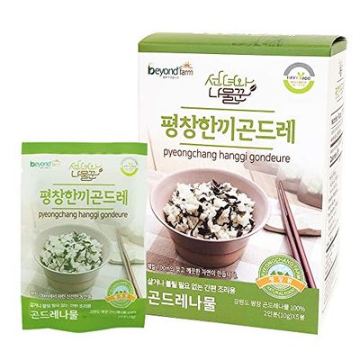 Pyeongchang Hanggi Gondre Namul for Bibimbap with Rich Flavor, Dried Topping Vegetables for Rice Cooking, Korean Food Rice Recipes