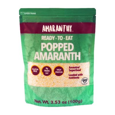 Amaranthy Ready-to-eat Popped Amaranth Bag (3.53 oz) - High Protein Grain - Low Calorie - Vegan (1. Popped Bag 3.5 oz.)