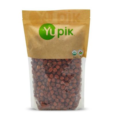 Yupik Organic Raw Hazelnuts, 2.2 lb, Gluten-Free, Non-GMO, Kosher, Vegan, Raw Nuts, Filberts, Whole Hazelnuts With Skin, Unsalted, Unroasted, Oil-Free, Source of Fiber &amp; Iron, Healthy Snacks