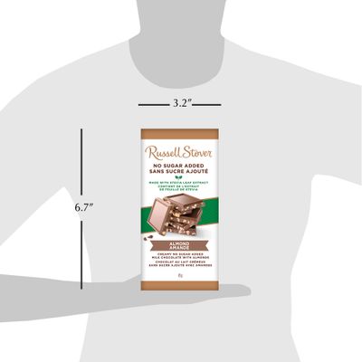Russell Stover Chocolates Almond Bar, Sugar Free, 3 Ounce