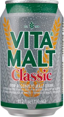 Vitamalt Classic, Non-Alcoholic Malt Drink, 11.2 Oz Can (Pack of 12)
