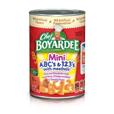 Chef Boyardee Mini ABC&#39;s and 123&#39;s with Meatballs, 15 oz, 4 Pack