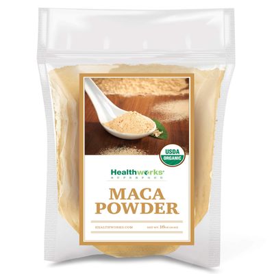 Healthworks Maca Powder Raw (16 Ounces / 1 Pound) | Certified Organic Flour Use | Keto, Vegan &amp; Non-GMO | Premium Peruvian Origin | Breakfast, Smoothies, Baking &amp; Coffee | Antioxidant Superfood