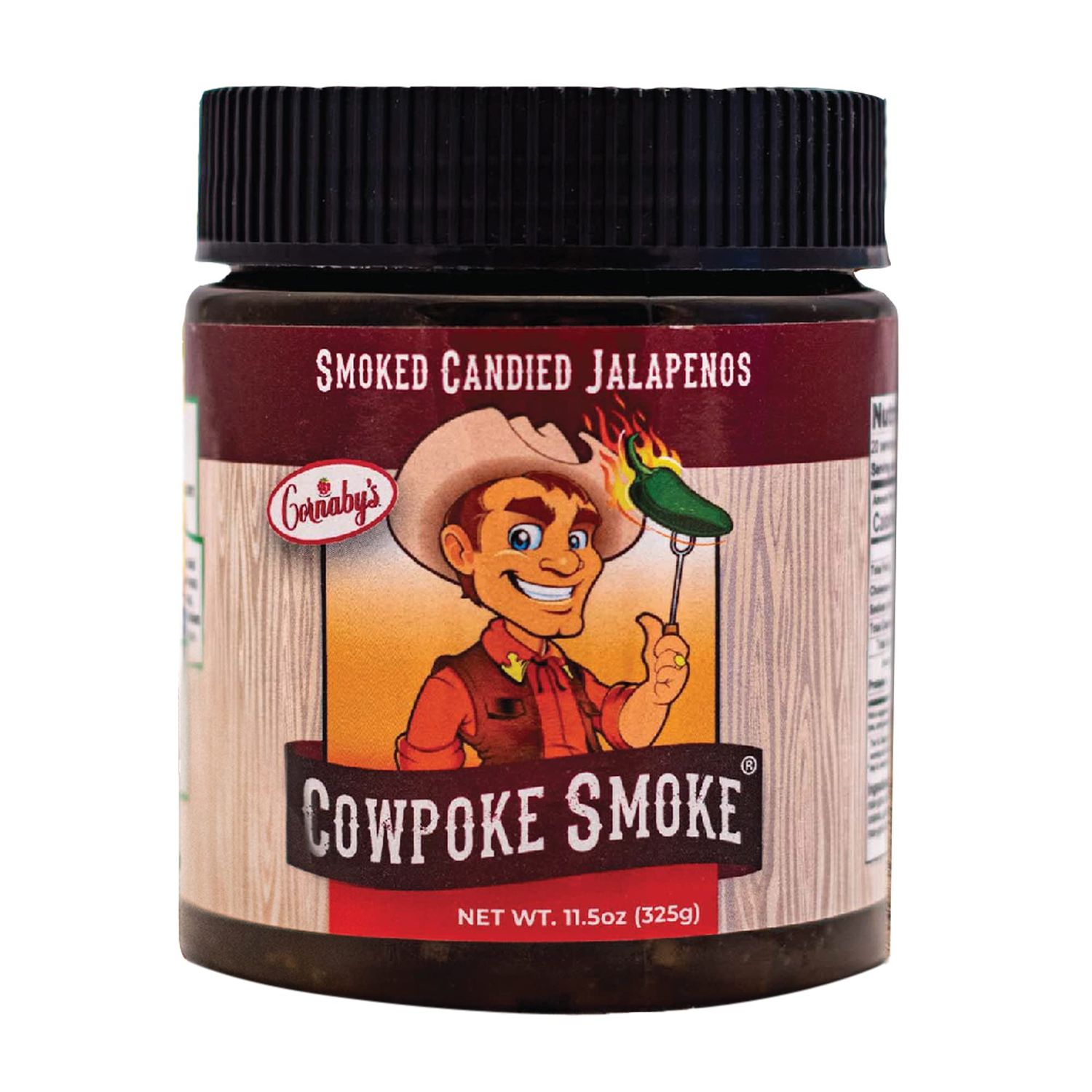 Cornaby&#39;s Cowpoke Smoke Relish In A Jar Sweet And Spicy Candied Jalapeno Peppers Plant-Based Non-GMO Gluten-Free Gourmet Relish Made In USA