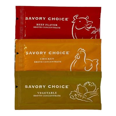 Savory Choice Variety Pack - Chicken (6), Beef (6), Vegetable (4) - (Total of 16) Low Sodium, No Cholesterol Packets
