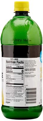 Amazon Brand - Happy Belly 100% Lemon Juice, Bottle, 32 fl oz (Pack of 1)