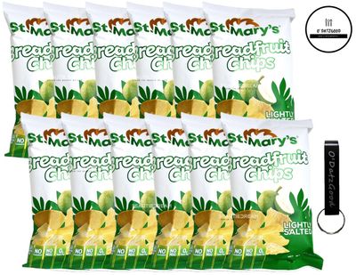 Breadfruit Chips by St. Marys Pack of 12 Sealed with ODatzGood and Keychain Bottle Opener (Pack of 12)