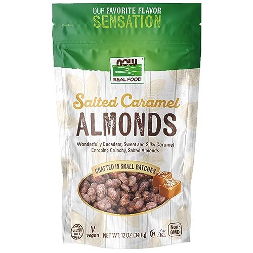 NOW Foods, Salted Caramel Almonds, Dry Roasted, Crafted in Small Batches, 12-Ounce (340 g)